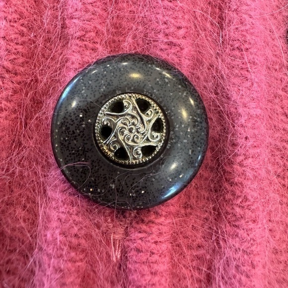 Vintage Tally Ho Angora Rabbit Hair/Lambswool Button Front High Collar Blazer/S - Picture 7 of 14